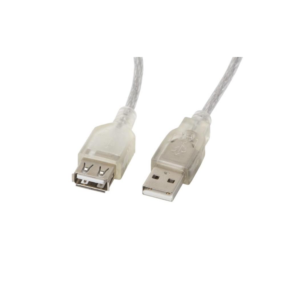 Lanberg - CA-USBE-12CC-0018-TR cable USB USB 2.0 1,8 m USB A Transparente