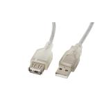 Lanberg - CA-USBE-12CC-0018-TR cable USB USB 2.0 1,8 m USB A Transparente