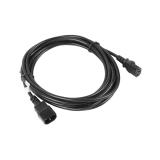 Lanberg - CA-C13E-11CC-0050-BK cable de transmisión Negro 5 m C13 acoplador C14 acoplador