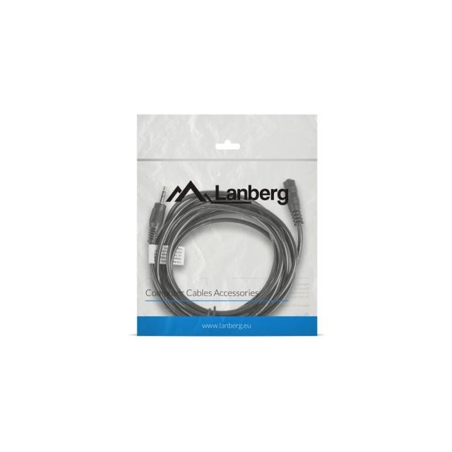 Lanberg - CA-MJFJ-10CC-0030-BK cable de audio 3 m 3,5mm Negro