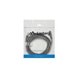 Lanberg - CA-MJFJ-10CC-0030-BK cable de audio 3 m 3,5mm Negro