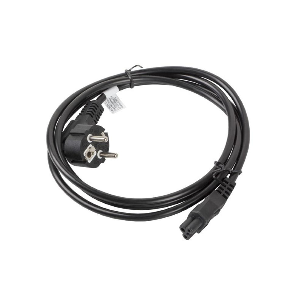 Lanberg - CA-C5CA-11CC-0018-BK cable de transmisión Negro 1,8 m CEE7/7 C5 acoplador