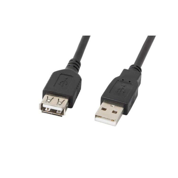 Lanberg - CA-USBE-10CC-0018-BK cable USB USB 2.0 1,8 m USB A Negro