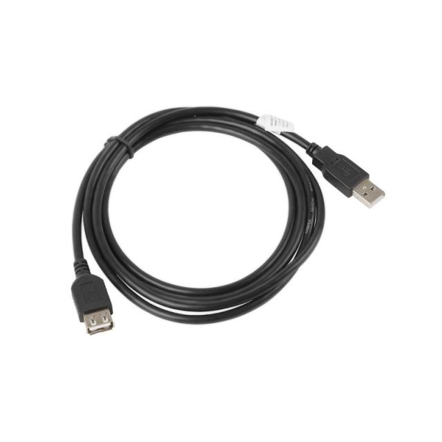 Lanberg - CA-USBE-10CC-0018-BK cable USB USB 2.0 1,8 m USB A Negro