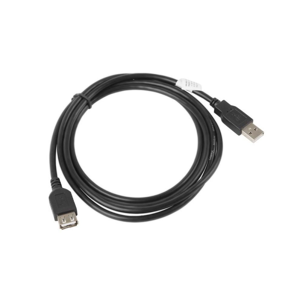 Lanberg - CA-USBE-10CC-0018-BK cable USB USB 2.0 1,8 m USB A Negro