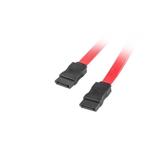 Lanberg - CA-SASA-10CU-0050-R cable de SATA 0,5 m SATA 7-pin Rojo