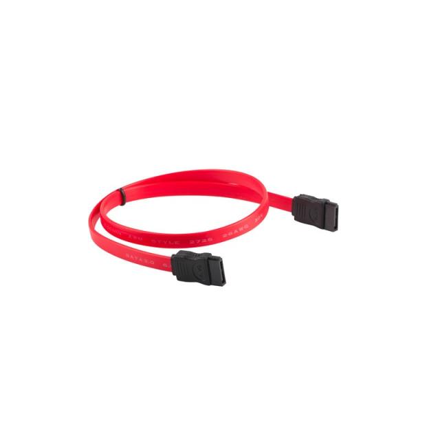 Lanberg - CA-SASA-10CU-0050-R cable de SATA 0,5 m SATA 7-pin Rojo
