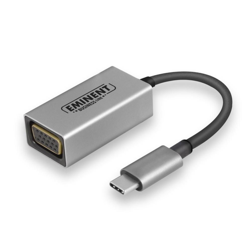 Eminent - AB7871 Adaptador gráfico USB 1920 x 1080 Pixeles Aluminio, Negro