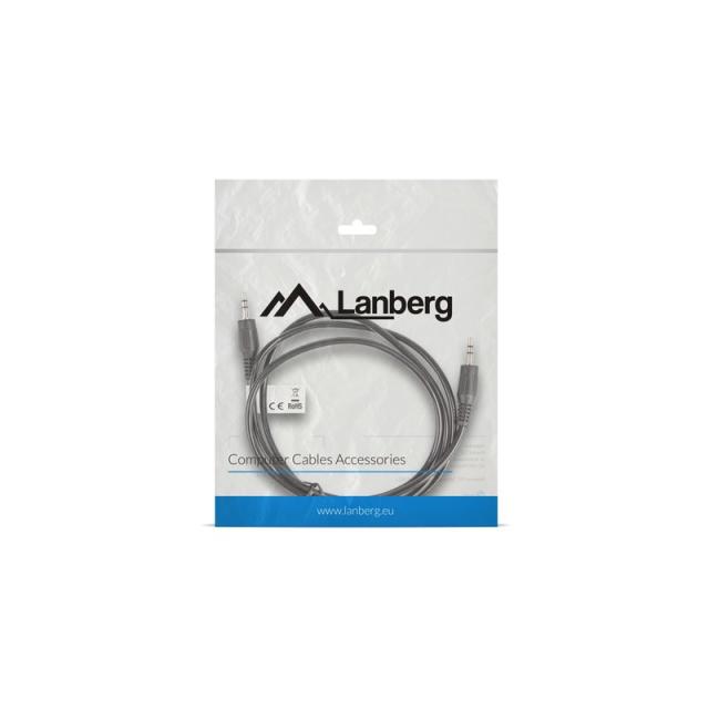 Lanberg - CA-MJMJ-10CC-0012-BK cable de audio 1,2 m 3,5mm Negro