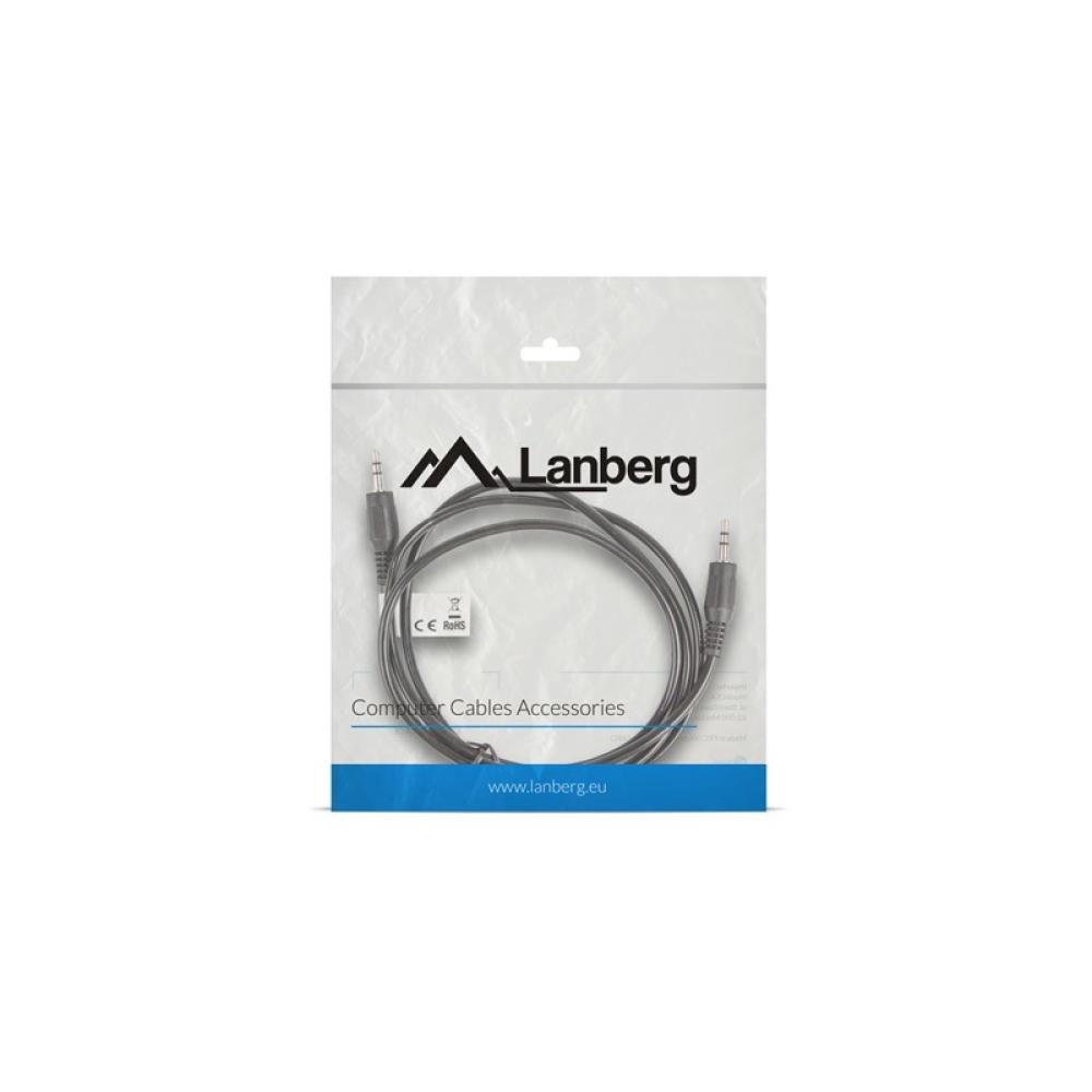 Lanberg - CA-MJMJ-10CC-0012-BK cable de audio 1,2 m 3,5mm Negro