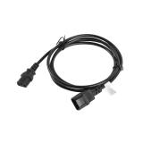 Lanberg - CA-C13E-11CC-0018-BK cable de transmisión Negro 1,8 m C13 acoplador C14 acoplador