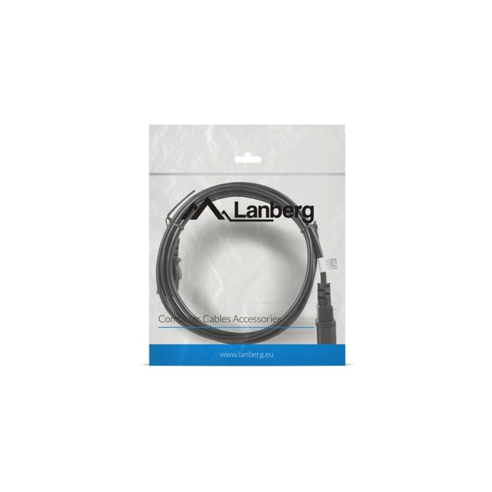 Lanberg - CA-C13E-11CC-0018-BK cable de transmisión Negro 1,8 m C13 acoplador C14 acoplador