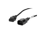 Lanberg - CA-C13E-11CC-0018-BK cable de transmisión Negro 1,8 m C13 acoplador C14 acoplador