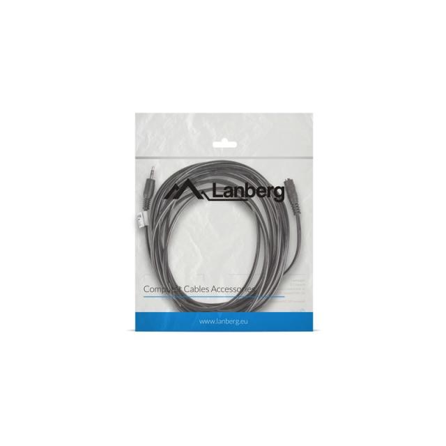 Lanberg - CA-MJFJ-10CC-0050-BK cable de audio 5 m 3,5mm Negro