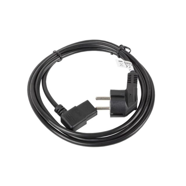 Lanberg - CA-C13C-12CC-0018-BK cable de transmisión Negro 2 m C13 acoplador CEE7/7