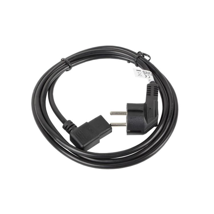 Lanberg - CA-C13C-12CC-0018-BK cable de transmisión Negro 2 m C13 acoplador CEE7/7