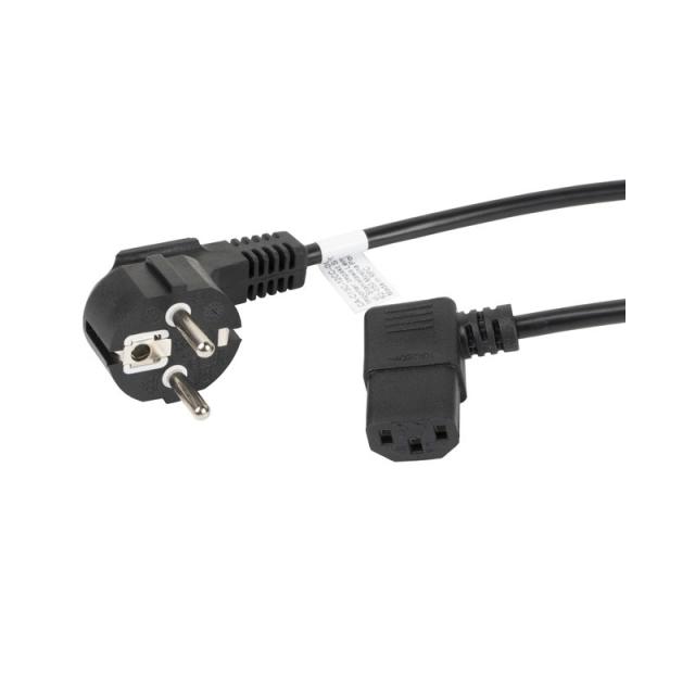 Lanberg - CA-C13C-12CC-0018-BK cable de transmisión Negro 2 m C13 acoplador CEE7/7