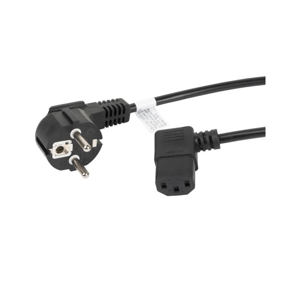 Lanberg - CA-C13C-12CC-0018-BK cable de transmisión Negro 2 m C13 acoplador CEE7/7