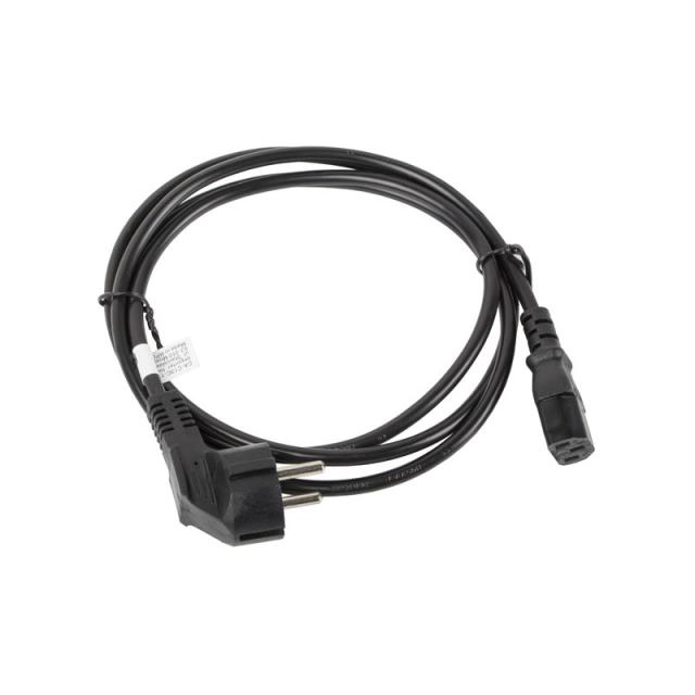 Lanberg - CA-C13C-11CC-0018-BK cable de transmisión Negro 1,8 m C13 acoplador CEE7/7