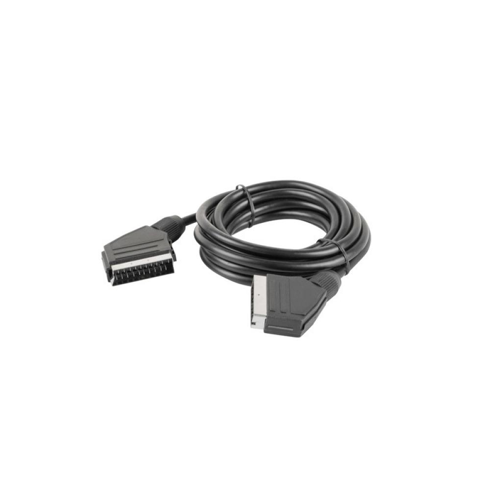 Lanberg - CA-EUEU-10CC-0018-BK cable EUROCONECTOR 1,8 m SCART (21-pin) Negro