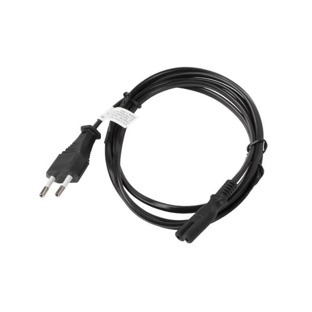 Lanberg - CA-C7CA-10CC-0018-BK cable de transmisión Negro 1,8 m C7 acoplador CEE7/16