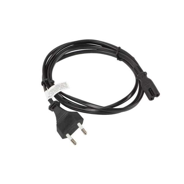 Lanberg - CA-C7CA-10CC-0018-BK cable de transmisión Negro 1,8 m C7 acoplador CEE7/16