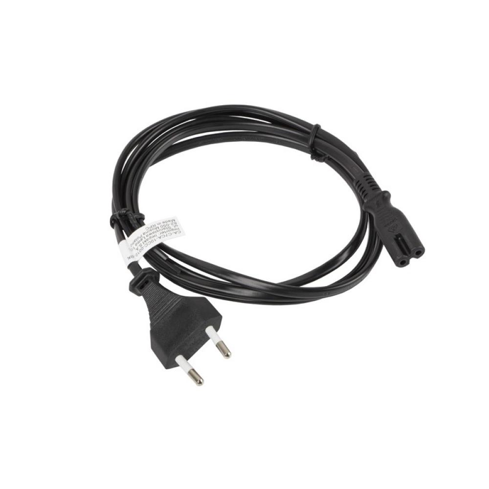 Lanberg - CA-C7CA-10CC-0018-BK cable de transmisión Negro 1,8 m C7 acoplador CEE7/16