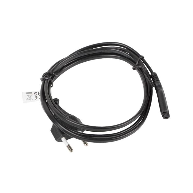 Lanberg - CA-C7CA-11CC-0018-BK cable de transmisión Negro 1,8 m C7 acoplador CEE7/16