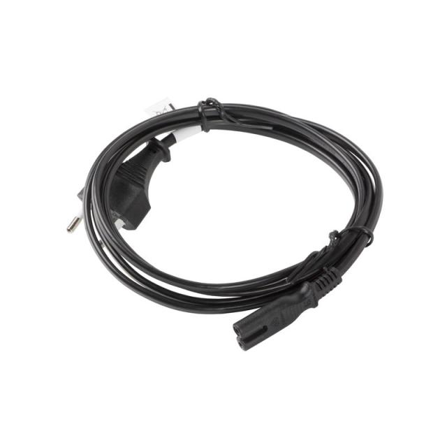Lanberg - CA-C7CA-11CC-0018-BK cable de transmisión Negro 1,8 m C7 acoplador CEE7/16