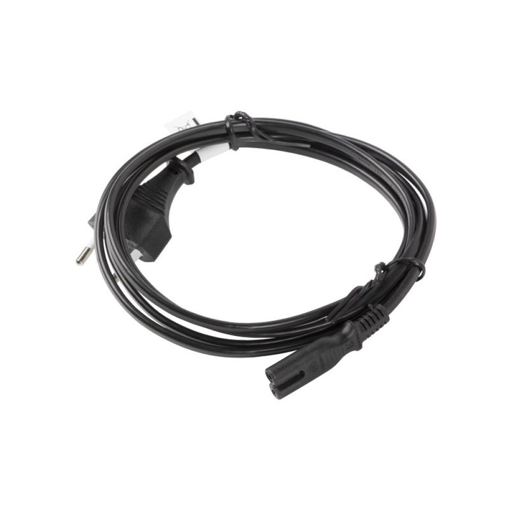 Lanberg - CA-C7CA-11CC-0018-BK cable de transmisión Negro 1,8 m C7 acoplador CEE7/16