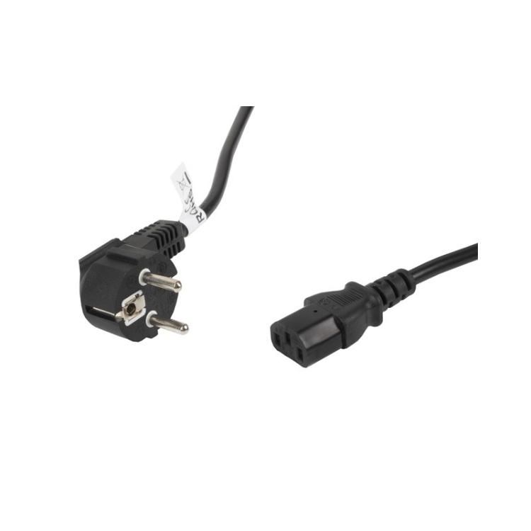 Lanberg - CA-C13C-11CC-0100-BK cable de transmisión Negro 10 m C13 acoplador CEE7/7