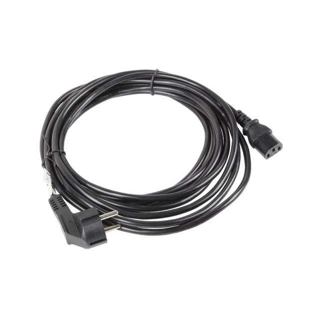 Lanberg - CA-C13C-11CC-0100-BK cable de transmisión Negro 10 m C13 acoplador CEE7/7