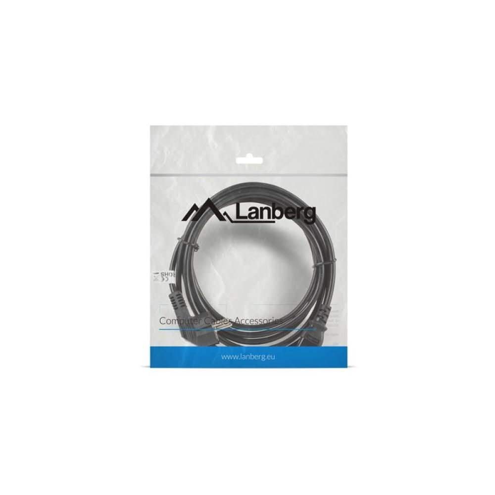 Lanberg - CA-C13C-11CC-0050-BK cable de transmisión Negro 5 m C13 acoplador CEE7/7