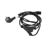 Lanberg - CA-C13C-13CC-0018-BK cable de transmisión Negro 2 m C13 acoplador CEE7/7
