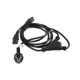 Lanberg - CA-C13C-13CC-0018-BK cable de transmisión Negro 2 m C13 acoplador CEE7/7
