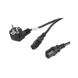 Lanberg - CA-C13C-13CC-0018-BK cable de transmisión Negro 2 m C13 acoplador CEE7/7