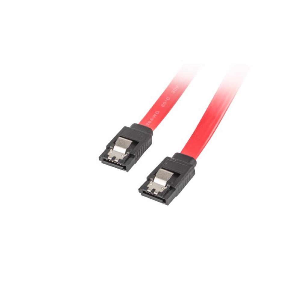 Lanberg - CA-SASA-14CU-0050-R cable de SATA 0,5 m SATA 7-pin Rojo