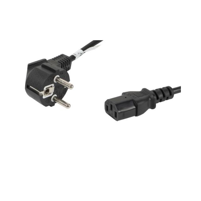 Lanberg - CA-C13C-10CC-0018-BK cable de transmisión Negro 1,8 m C13 acoplador CEE7/7