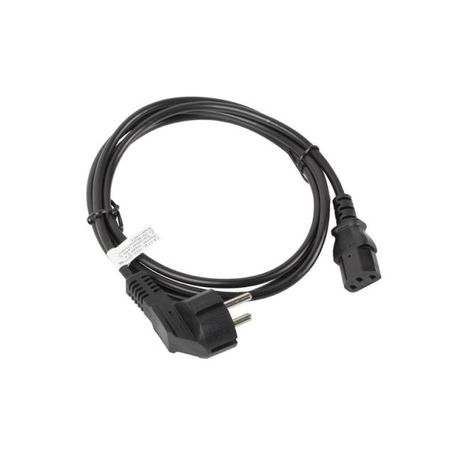 Lanberg - CA-C13C-10CC-0018-BK cable de transmisión Negro 1,8 m C13 acoplador CEE7/7