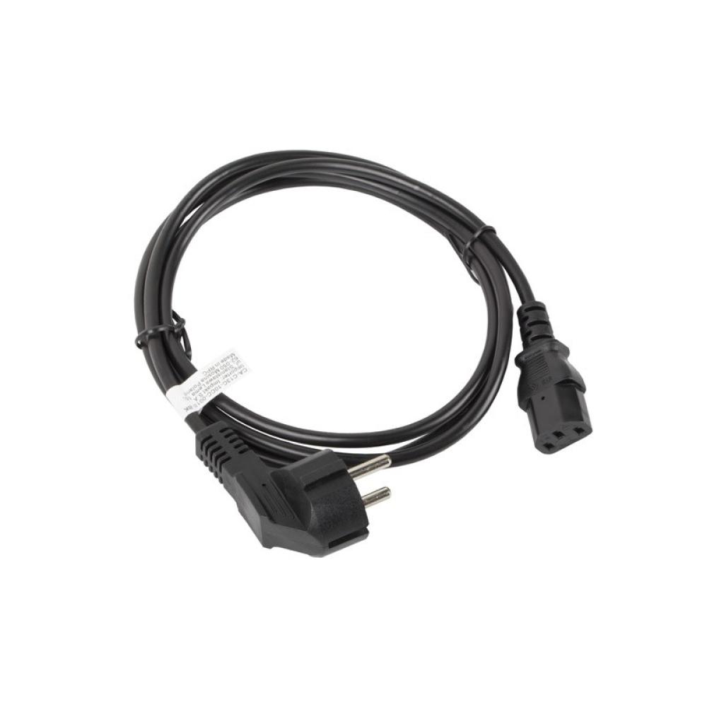 Lanberg - CA-C13C-10CC-0018-BK cable de transmisión Negro 1,8 m C13 acoplador CEE7/7