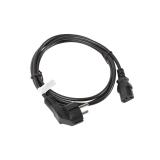 Lanberg - CA-C13C-10CC-0018-BK cable de transmisión Negro 1,8 m C13 acoplador CEE7/7