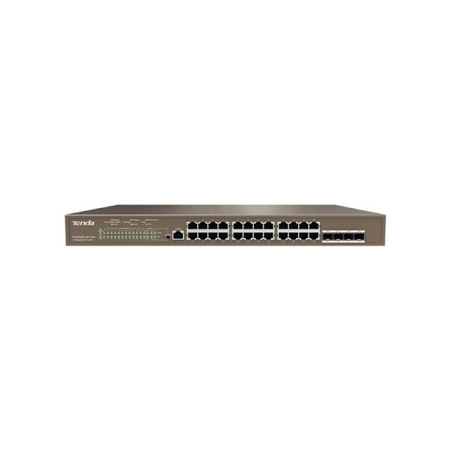 Tenda - TEG5328P-24-410W Gestionado L3 Gigabit Ethernet (10/100/1000) Energía sobre Ethernet (PoE) 1U Gris