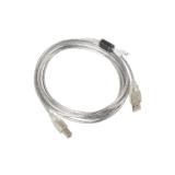 Lanberg - CA-USBA-12CC-0030-TR cable USB USB 2.0 3 m USB B Transparente