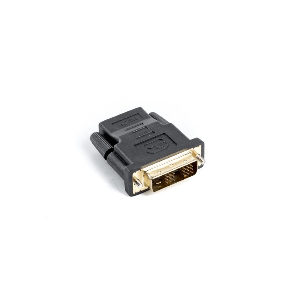 Lanberg - AD-0013-BK cambiador de género para cable HDMI DVI-D 18+1 Single Link Negro
