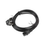 Lanberg - CA-C13C-11CC-0030-BK cable de transmisión Negro 3 m C13 acoplador CEE7/7