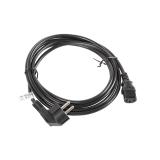Lanberg - CA-C13C-11CC-0030-BK cable de transmisión Negro 3 m C13 acoplador CEE7/7