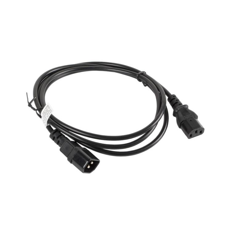 Lanberg - CA-C13E-10CC-0018-BK cable de transmisión Negro 1,8 m C13 acoplador C14 acoplador