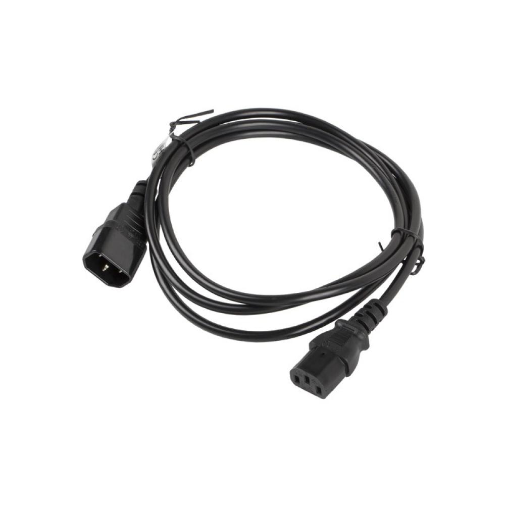 Lanberg - CA-C13E-10CC-0018-BK cable de transmisión Negro 1,8 m C13 acoplador C14 acoplador