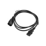 Lanberg - CA-C13E-10CC-0018-BK cable de transmisión Negro 1,8 m C13 acoplador C14 acoplador