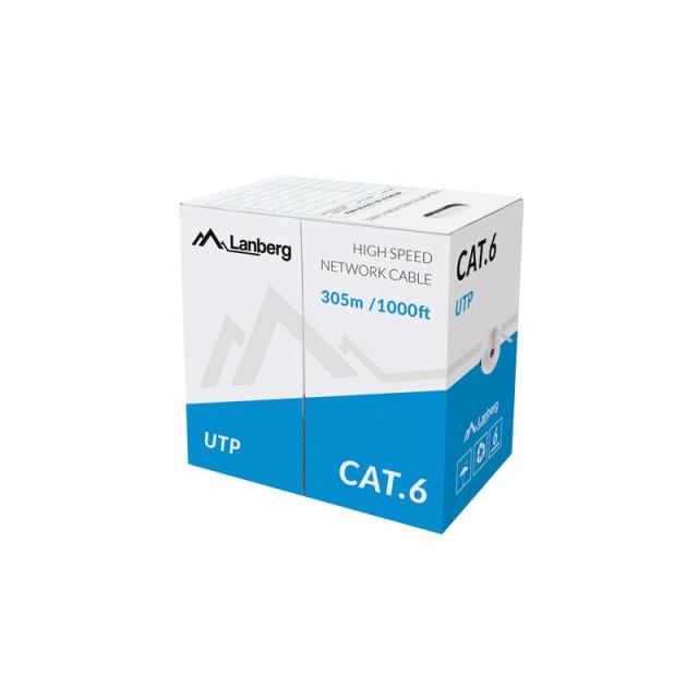 Lanberg - LCU6-10CC-0305-S cable de red Gris 305 m U/UTP (UTP)